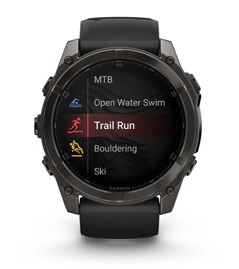 Умные часы Garmin Fenix 8, 51 мм, AMOLED, Slate Gray with black silicone band